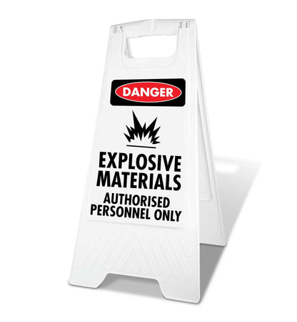 White A - Frame - Danger Explosive Materials - New Signs