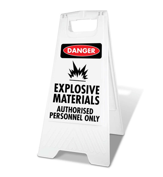 White A - Frame - Danger Explosive Materials - New Signs
