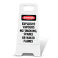 White A - Frame - Danger Explosive Vapours No Smoking Sparks Or Naked Flames - New Signs