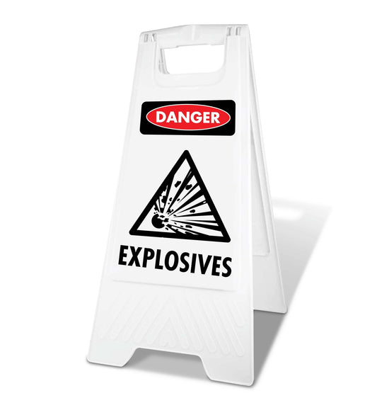 White A - Frame - Danger Explosives - New Signs