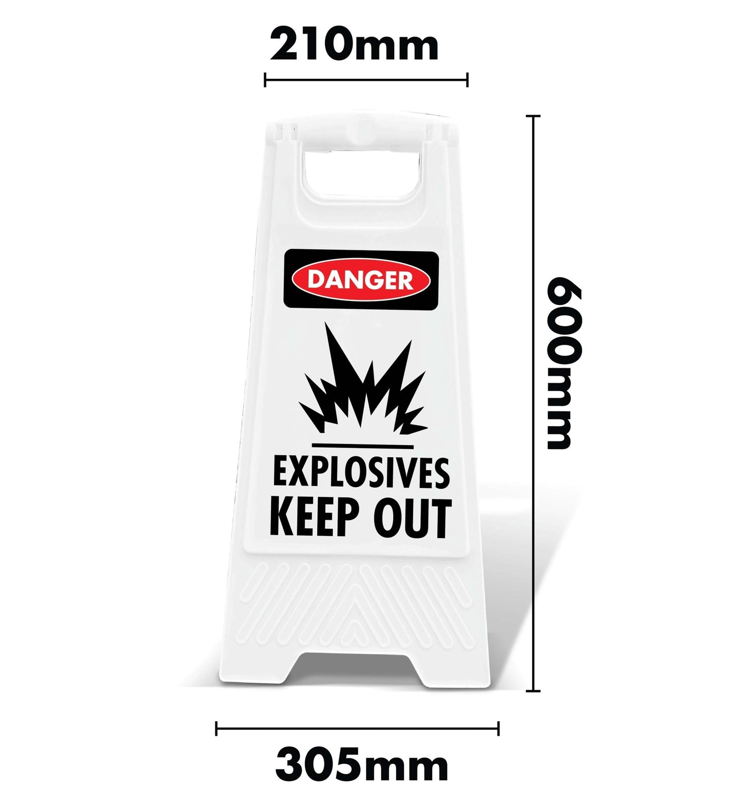 White A - Frame - Danger Explosives Keep Out - New Signs