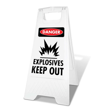 White A - Frame - Danger Explosives Keep Out - New Signs
