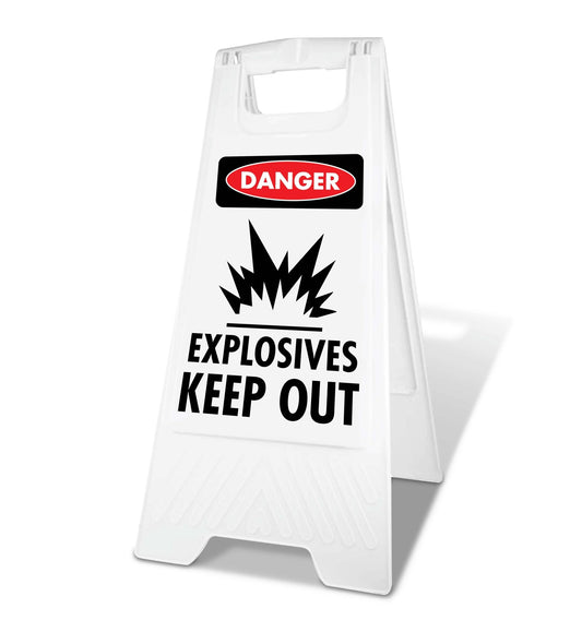White A - Frame - Danger Explosives Keep Out - New Signs