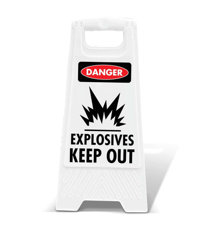 White A - Frame - Danger Explosives Keep Out - New Signs