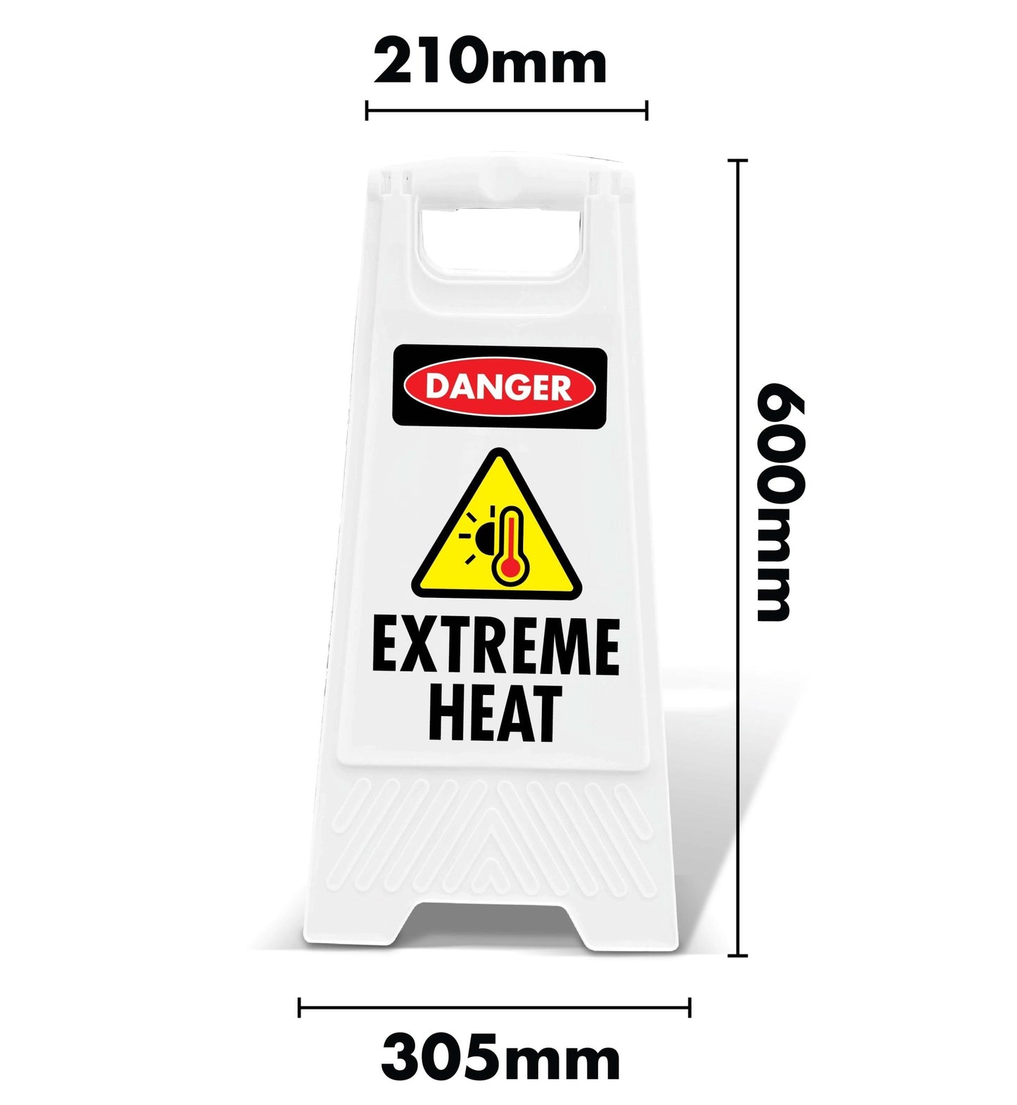 White A - Frame - Danger Extreme Heat - New Signs