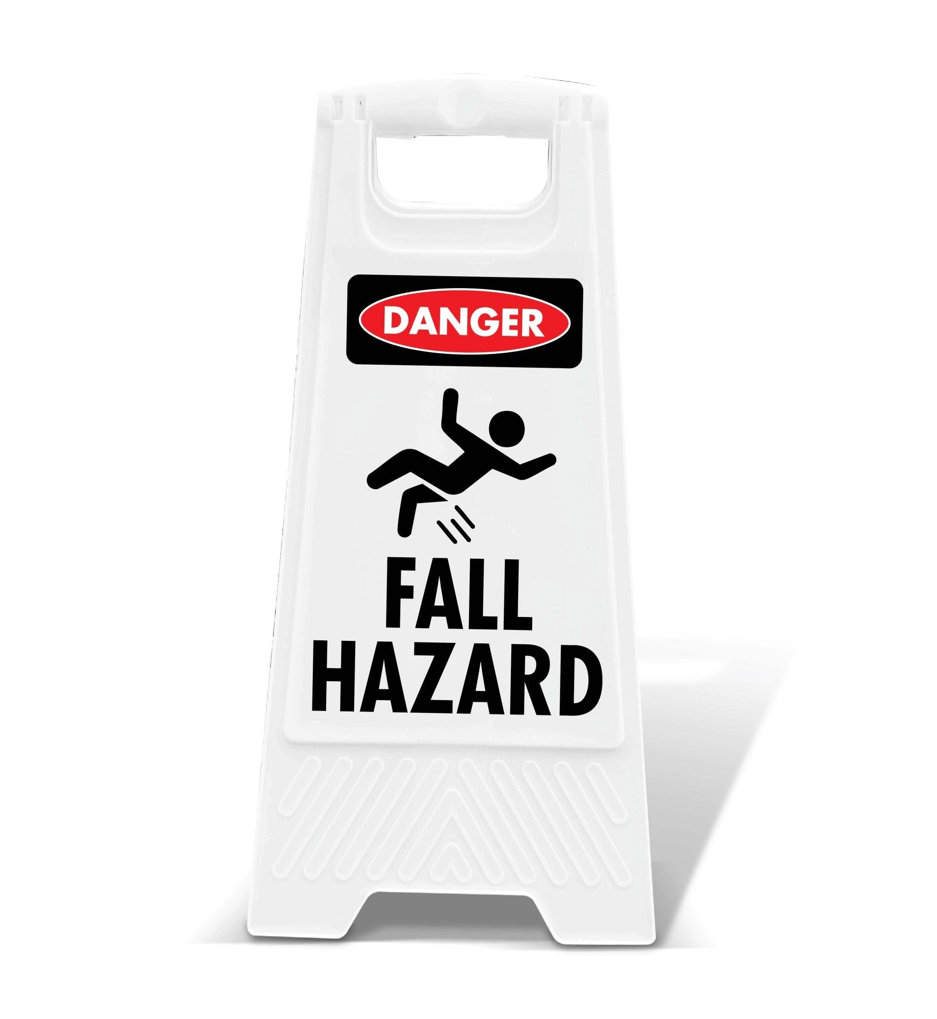 White A - Frame - Danger Fall Hazard - New Signs