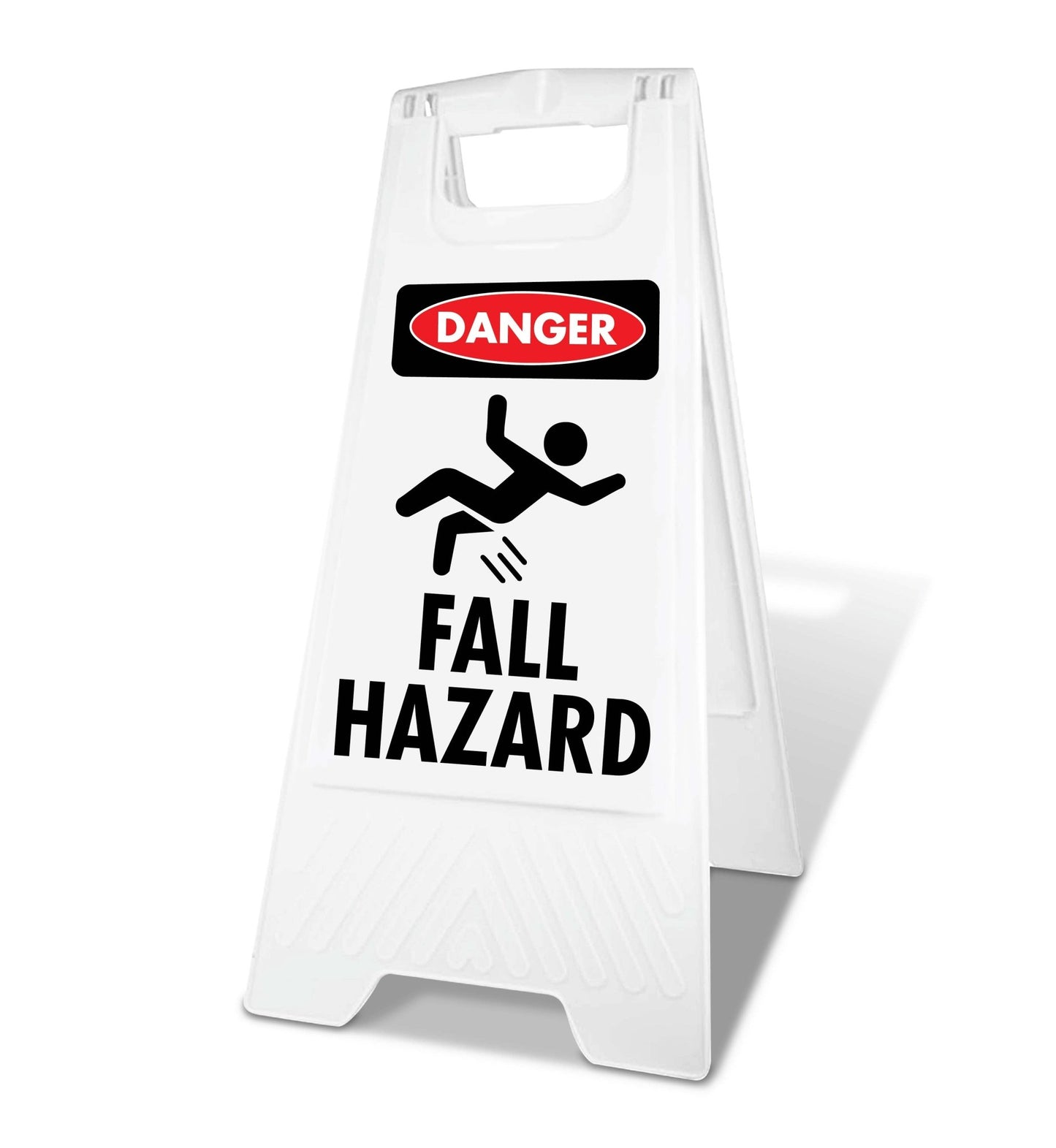 White A - Frame - Danger Fall Hazard - New Signs