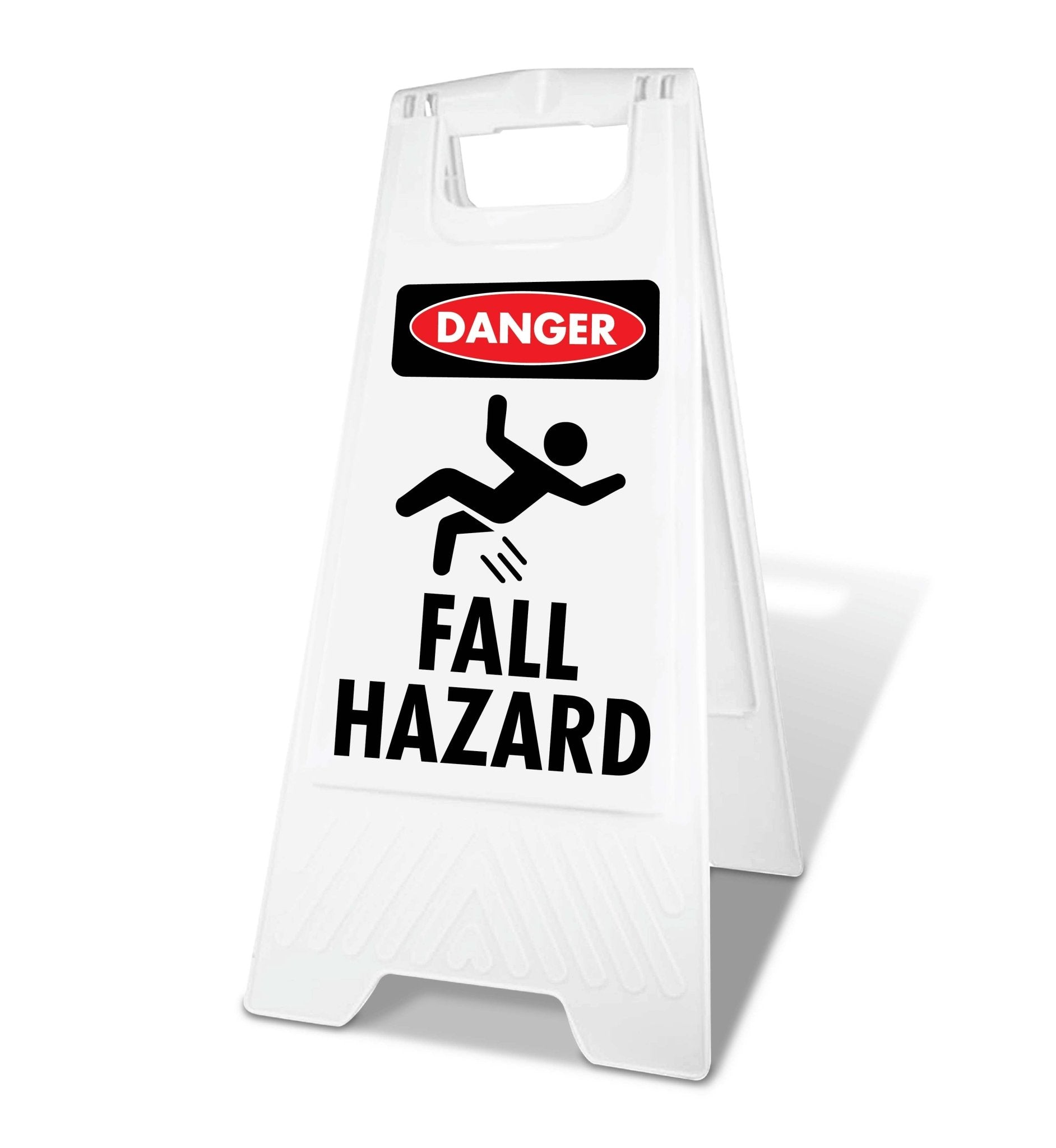 White A - Frame - Danger Fall Hazard - New Signs