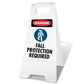 White A - Frame - Danger Fall Protection Required - New Signs