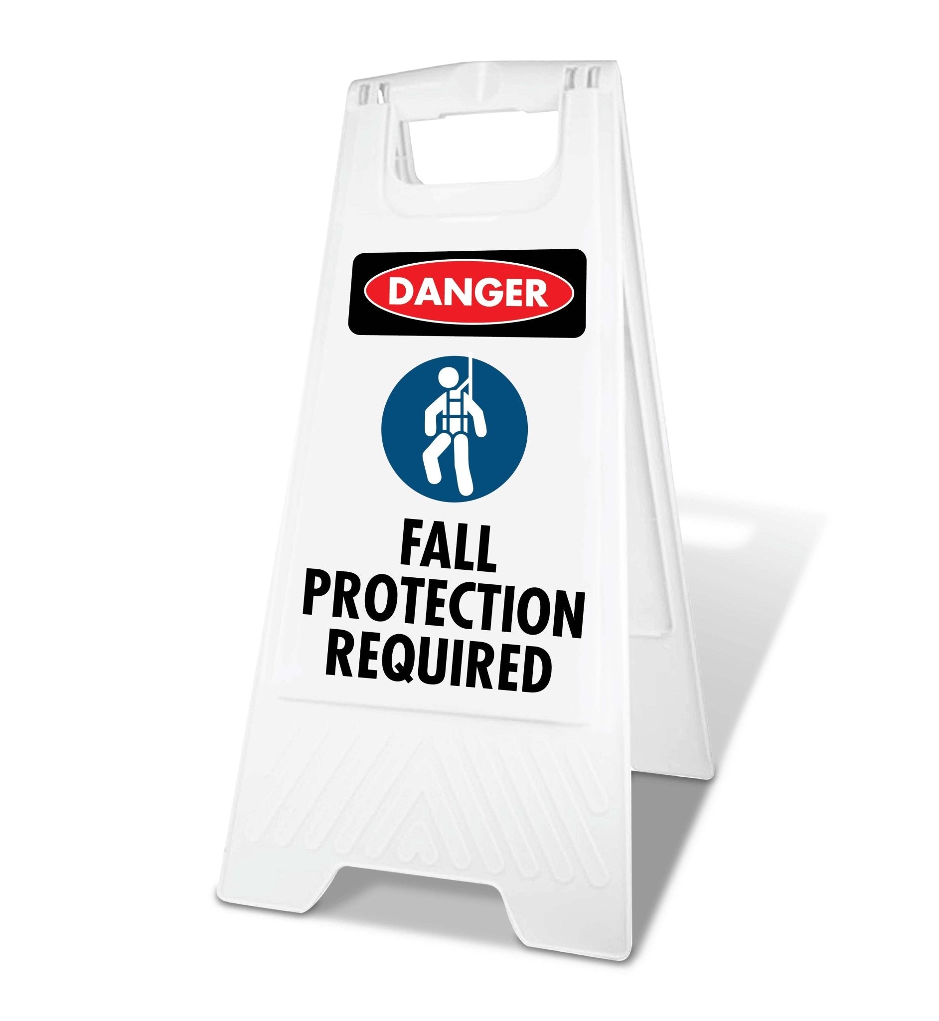 White A - Frame - Danger Fall Protection Required - New Signs