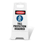 White A - Frame - Danger Fall Protection Required - New Signs