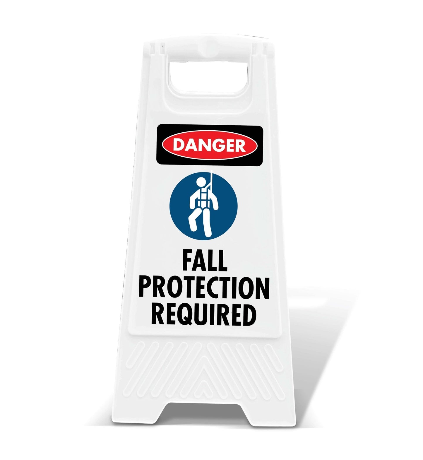 White A - Frame - Danger Fall Protection Required - New Signs