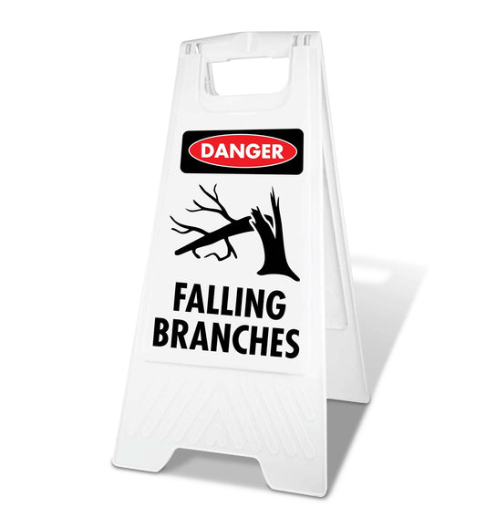 White A - Frame - Danger Falling Branches - New Signs