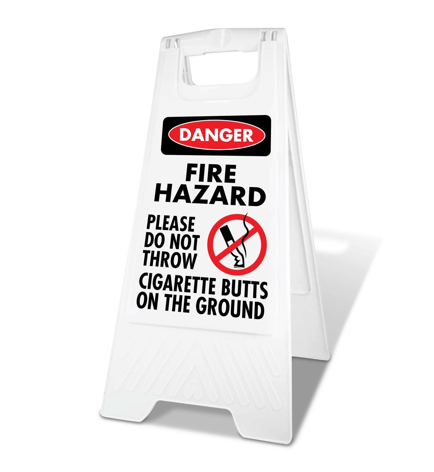 White A - Frame - Danger Fire Hazard - New Signs