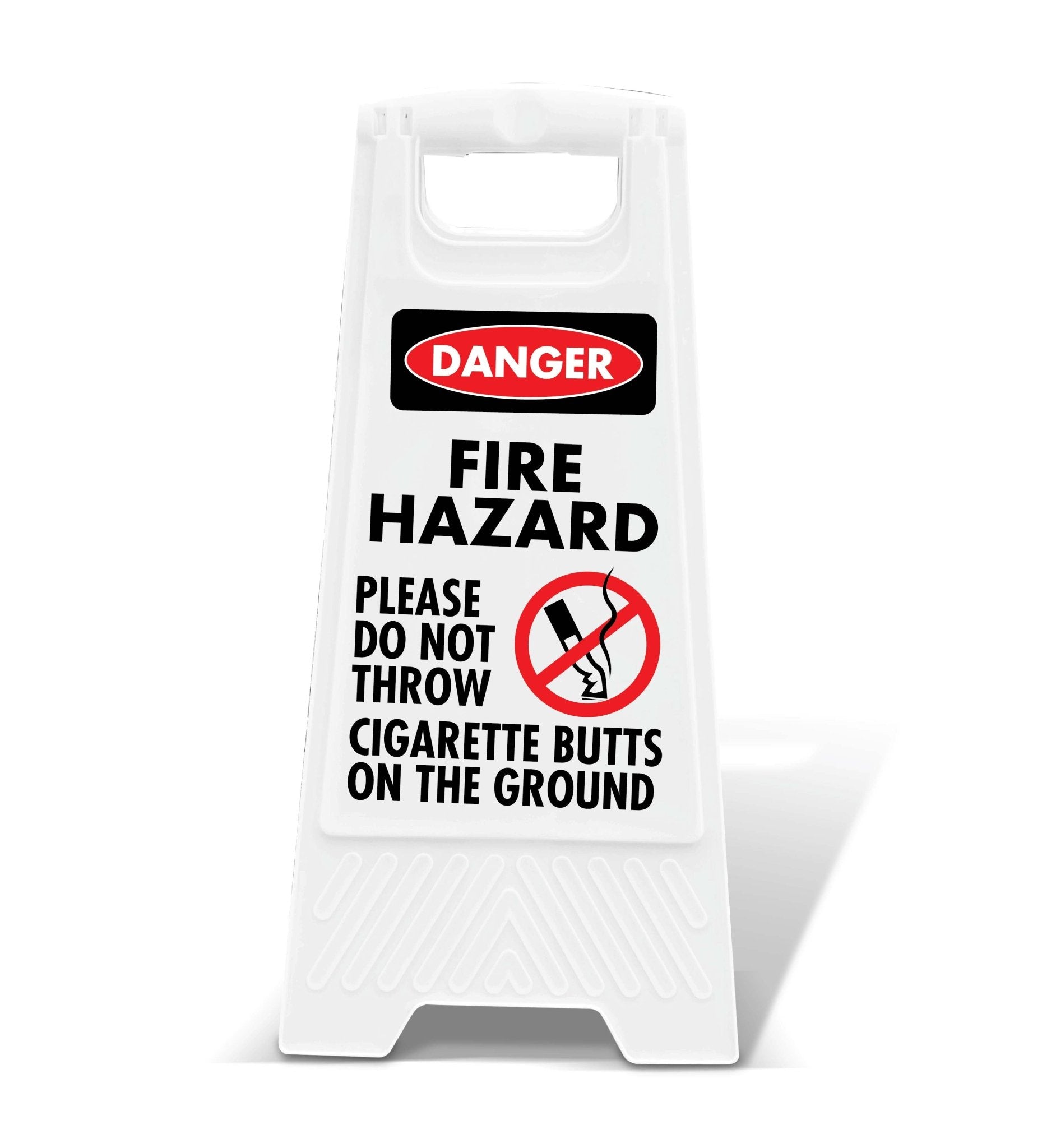 White A - Frame - Danger Fire Hazard - New Signs