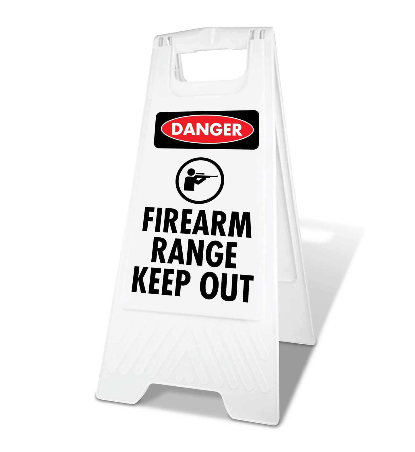 White A - Frame - Danger Firearm Range Keep Out - New Signs