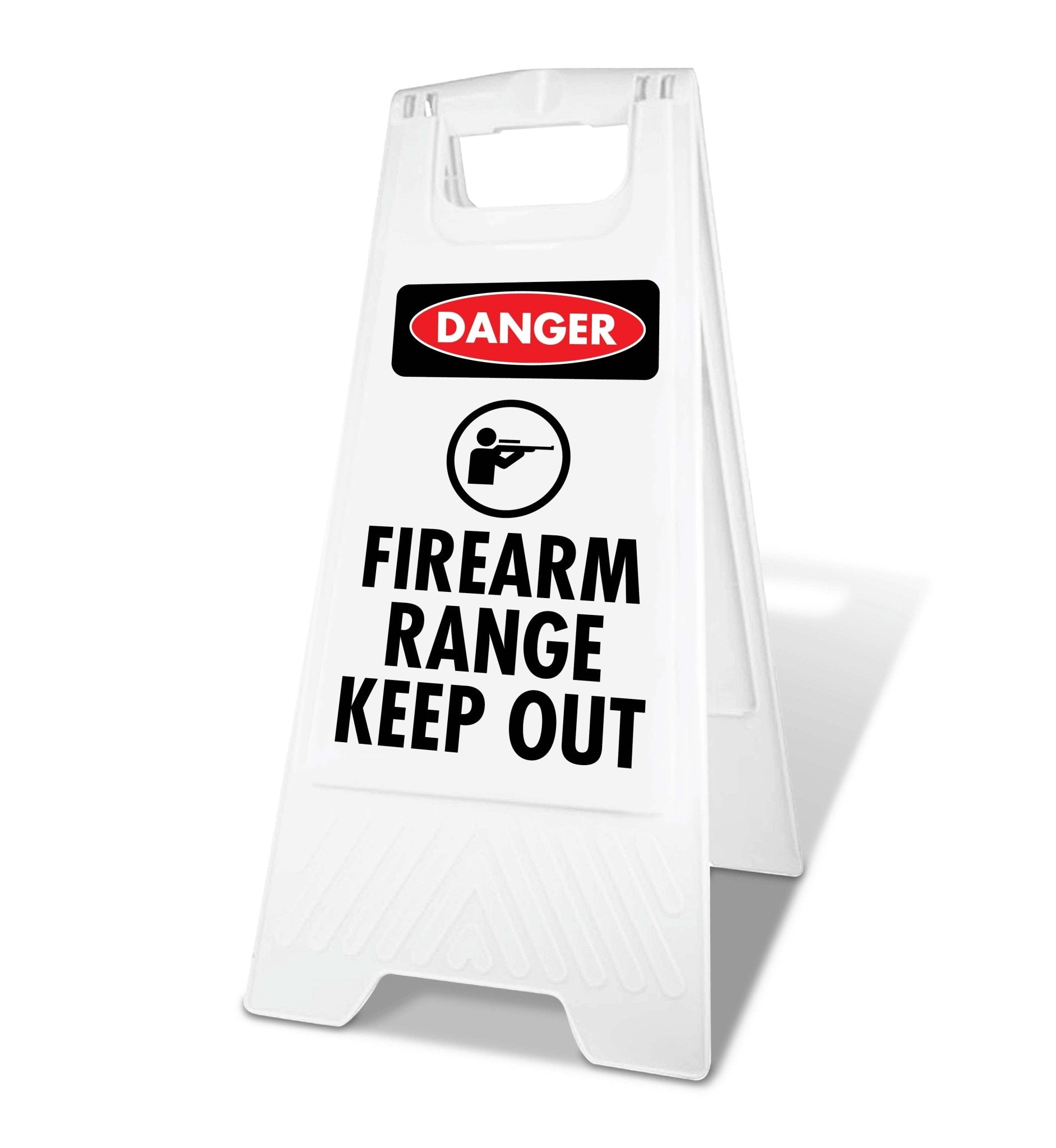 White A - Frame - Danger Firearm Range Keep Out - New Signs