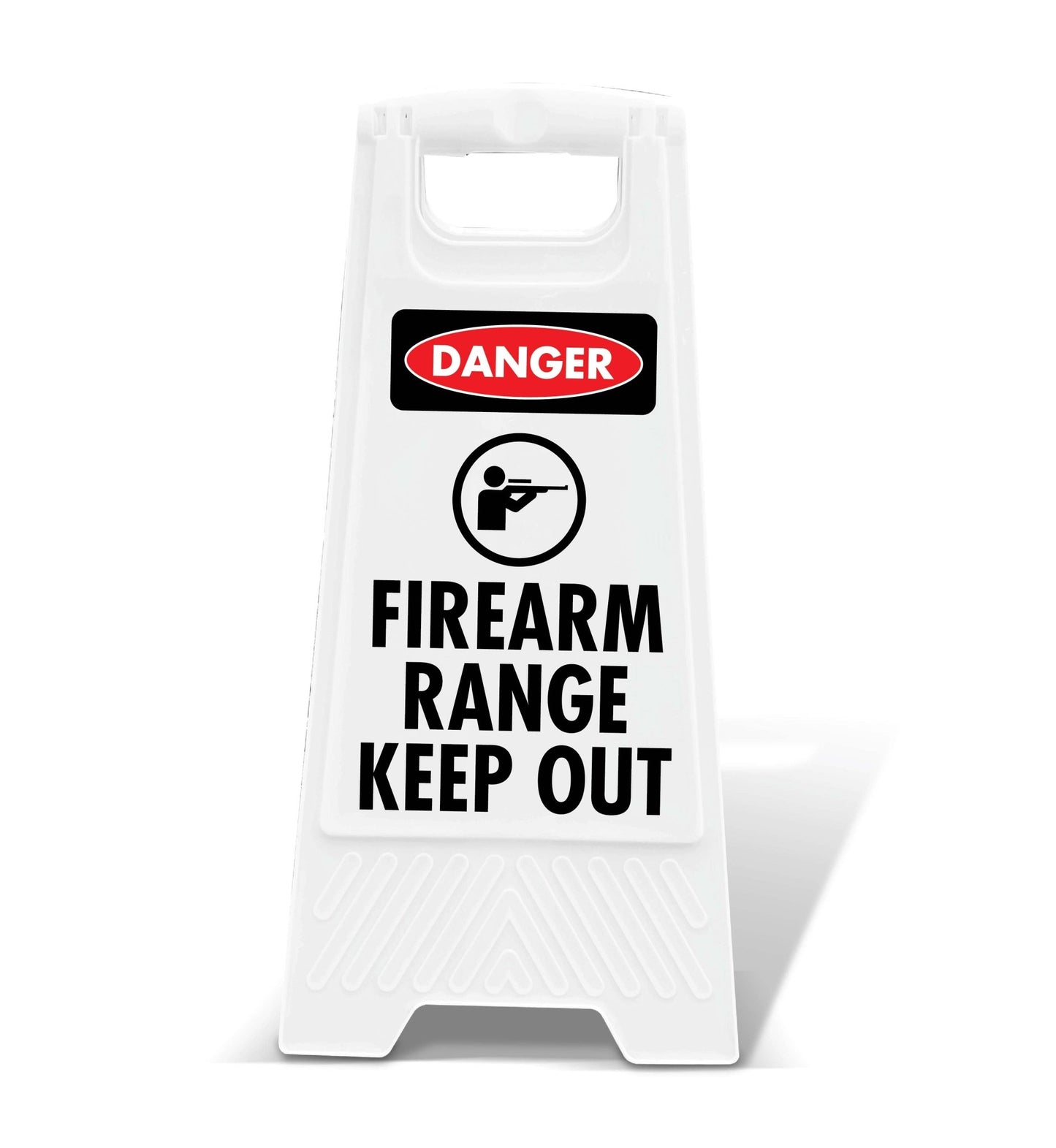 White A - Frame - Danger Firearm Range Keep Out - New Signs