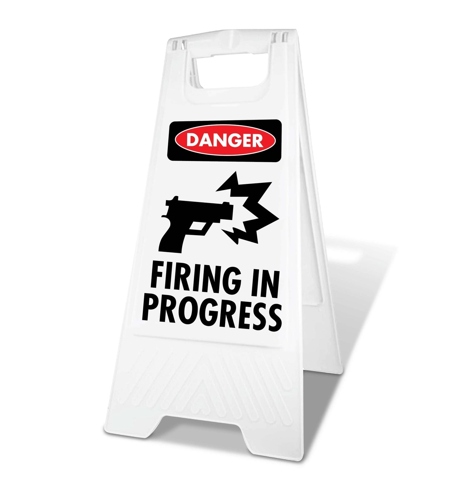 White A - Frame - Danger Firing In Progress - New Signs