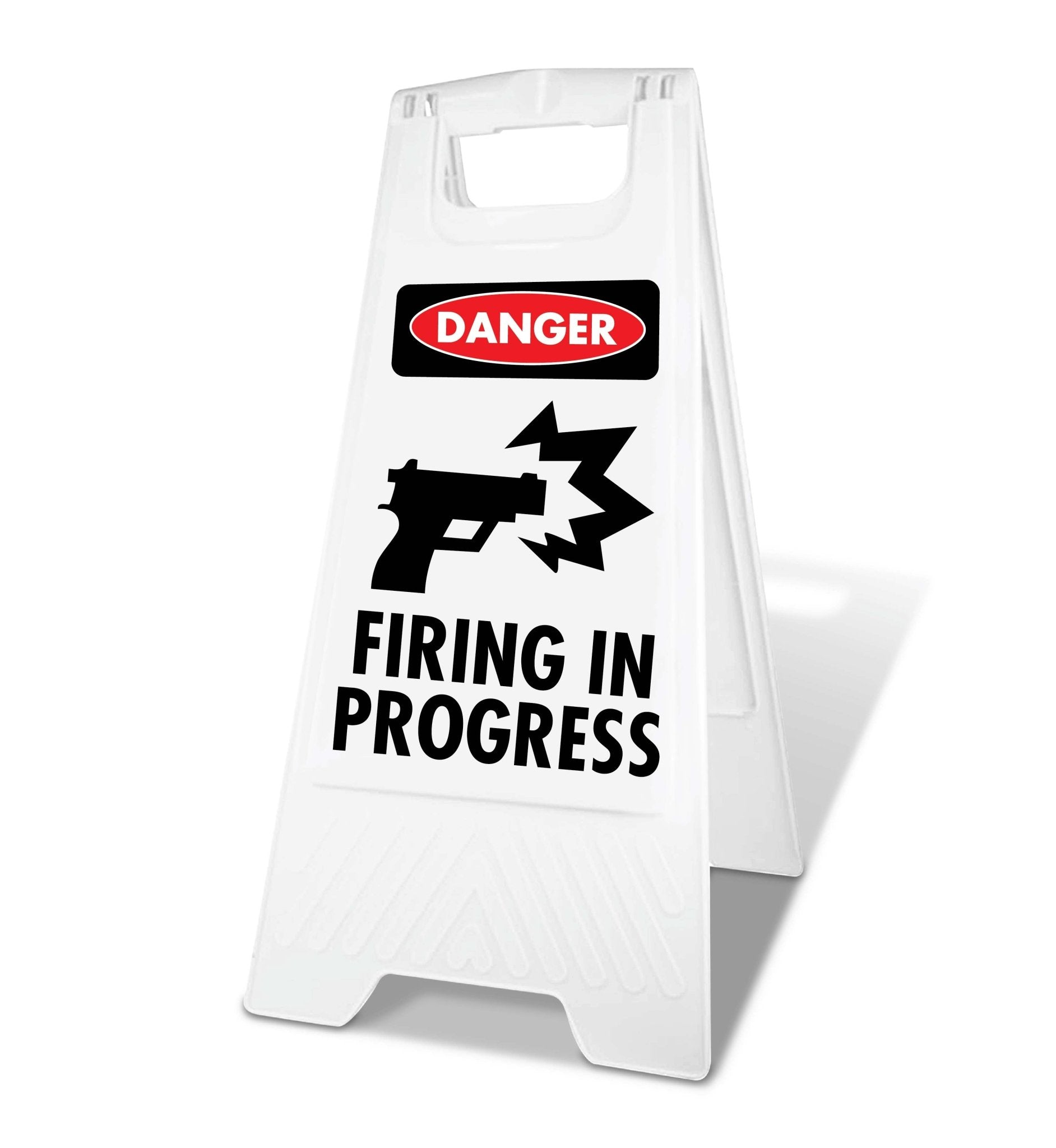 White A - Frame - Danger Firing In Progress - New Signs