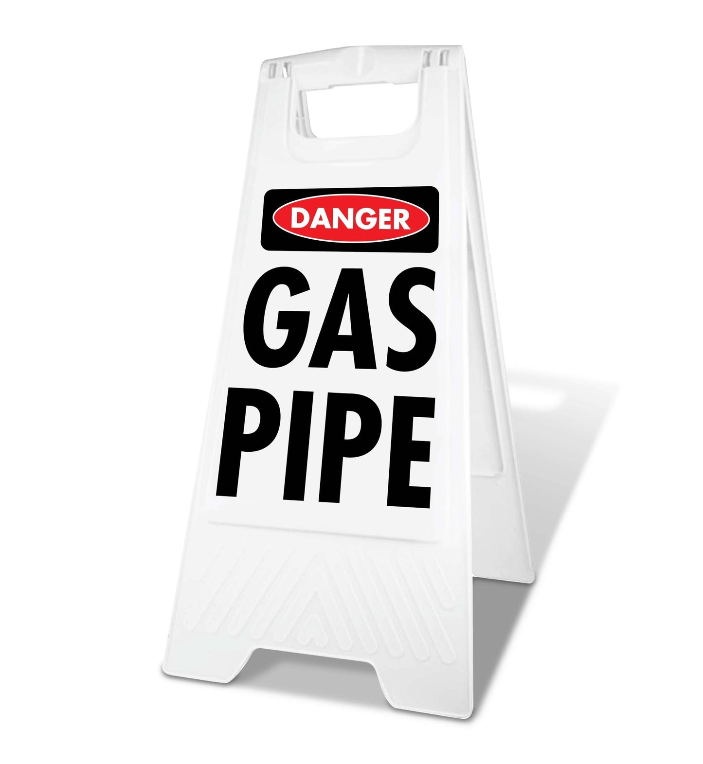 White A - Frame - Danger Gas Pipe - New Signs