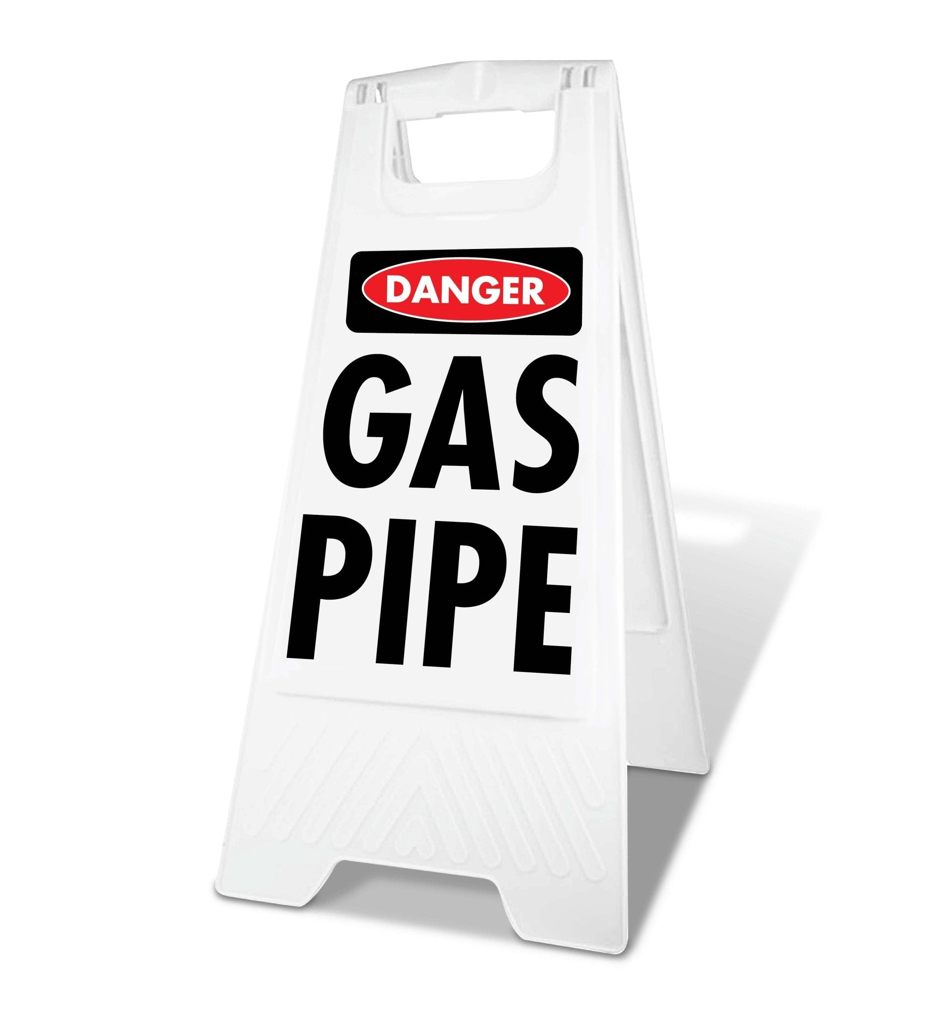 White A - Frame - Danger Gas Pipe - New Signs