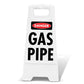 White A - Frame - Danger Gas Pipe - New Signs