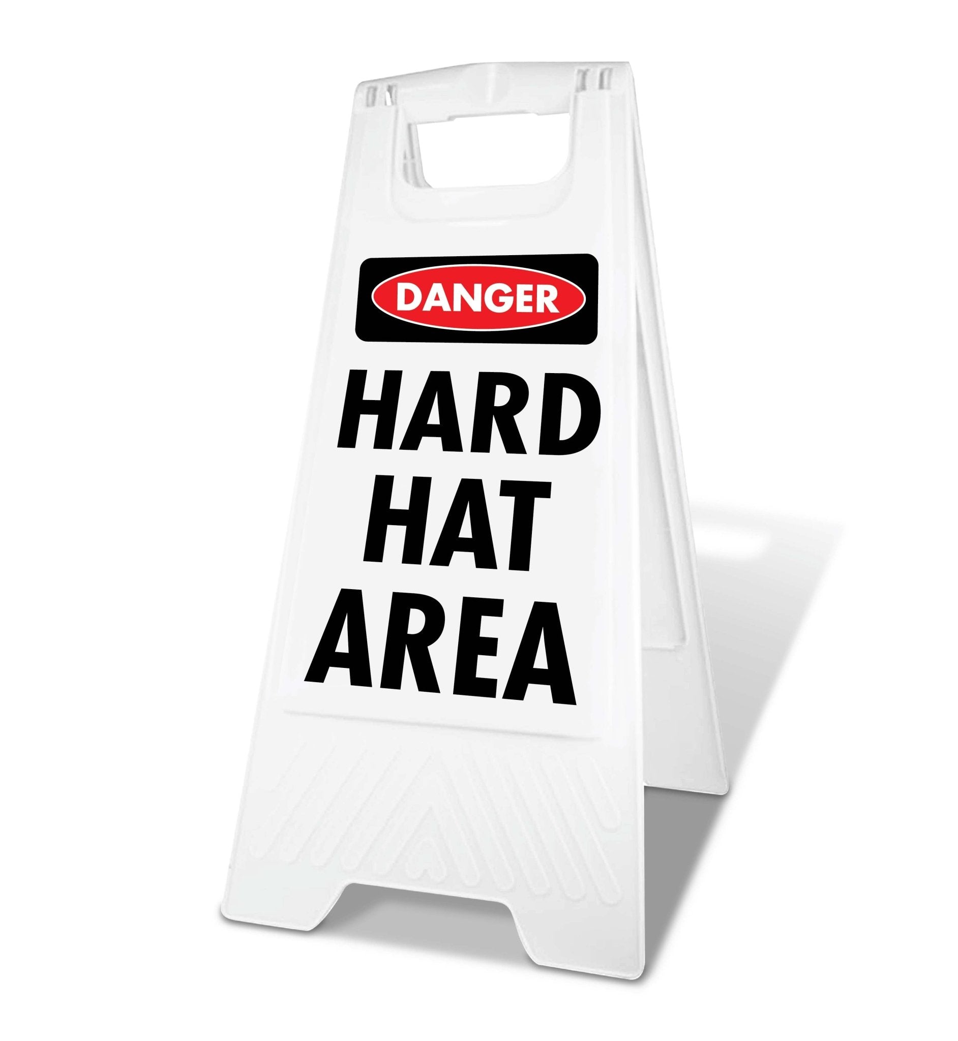 White A - Frame - Danger Hard Hat Area - New Signs