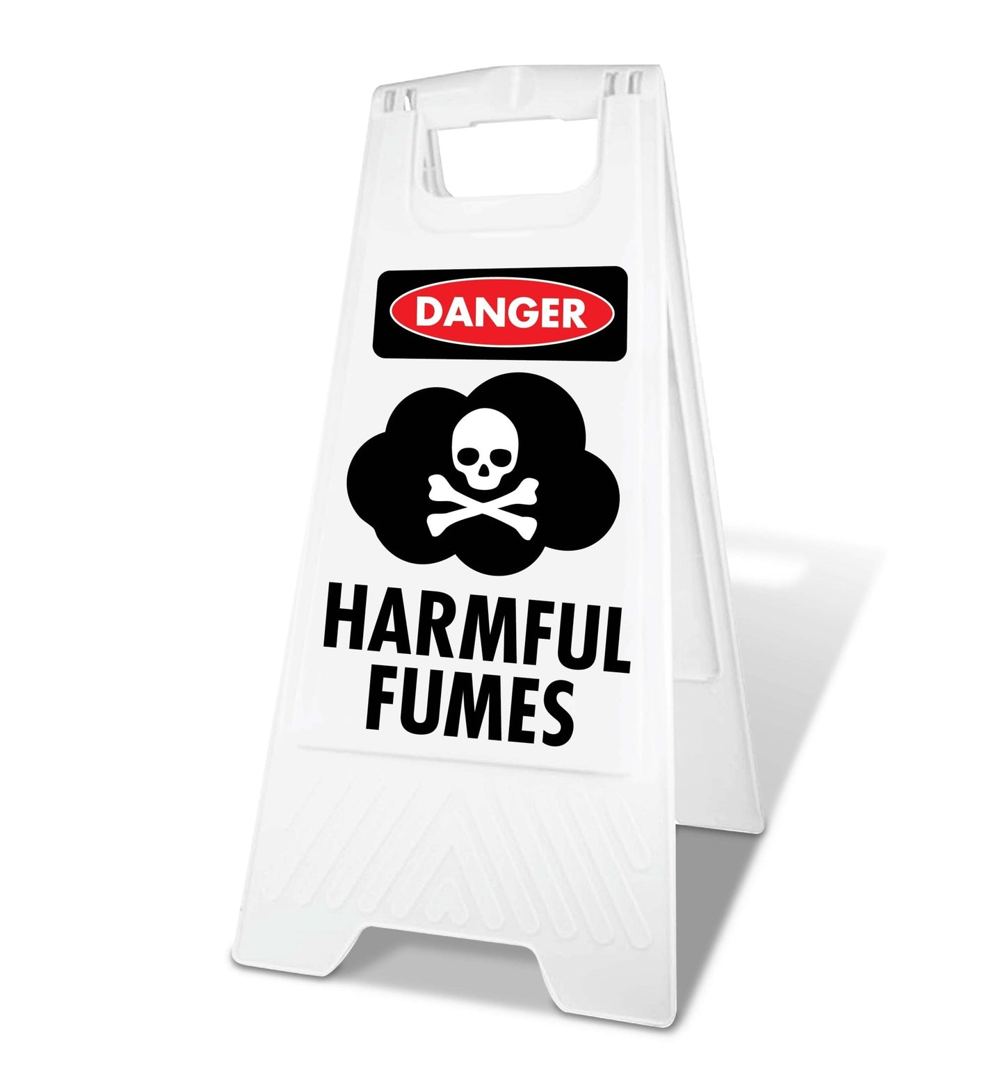 White A - Frame - Danger Harmful Fumes - New Signs