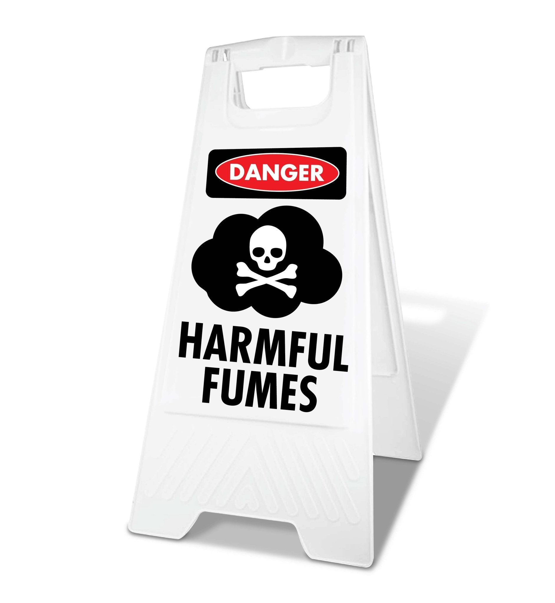 White A - Frame - Danger Harmful Fumes - New Signs