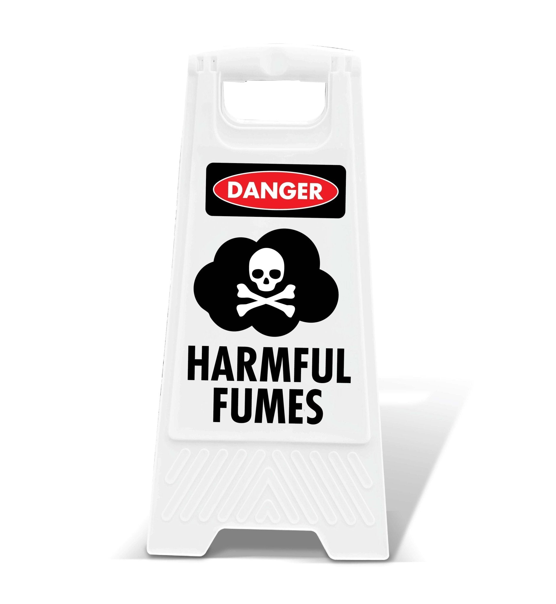 White A - Frame - Danger Harmful Fumes - New Signs