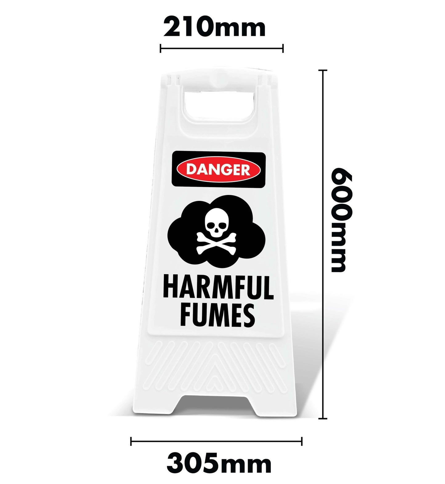 White A - Frame - Danger Harmful Fumes - New Signs