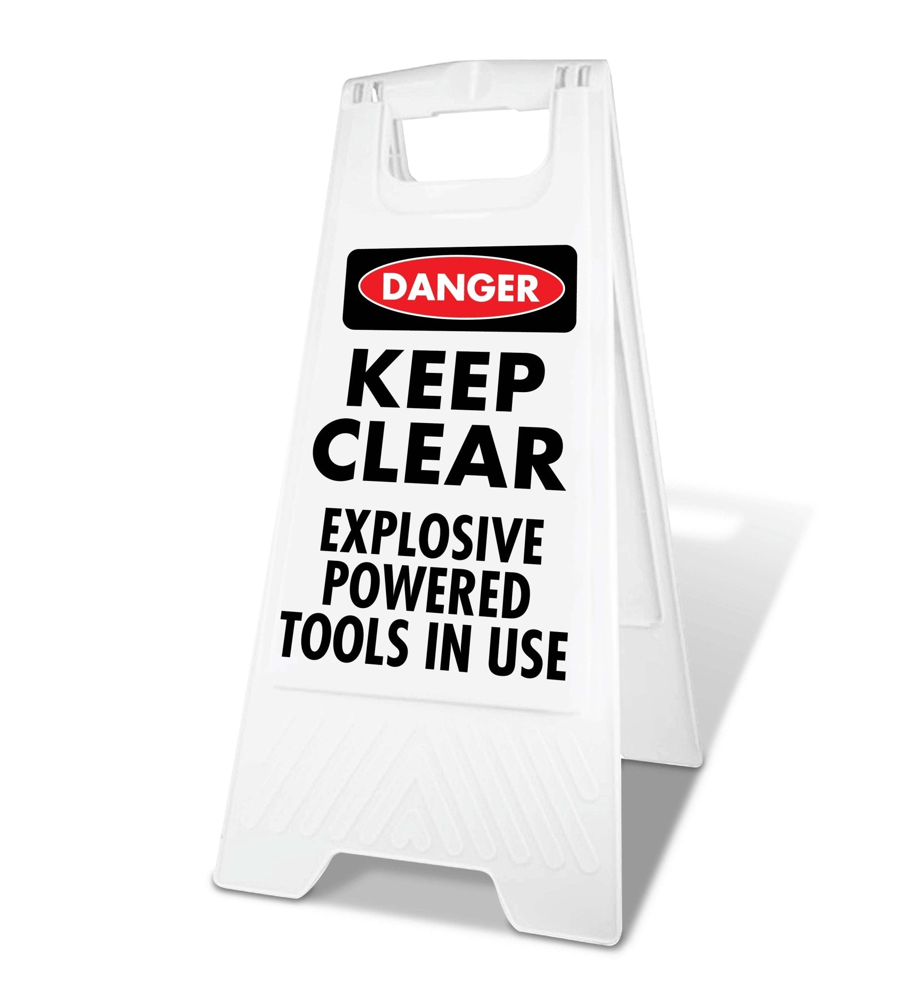White A - Frame - Danger Keep Clear Tools - New Signs