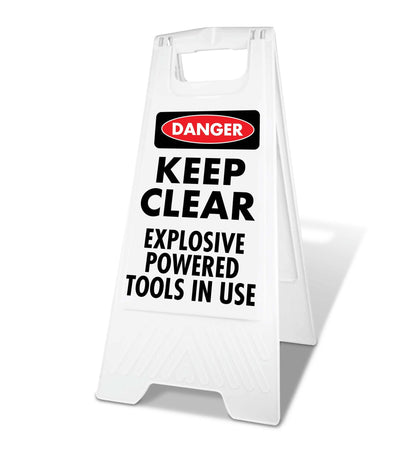 White A - Frame - Danger Keep Clear Tools - New Signs