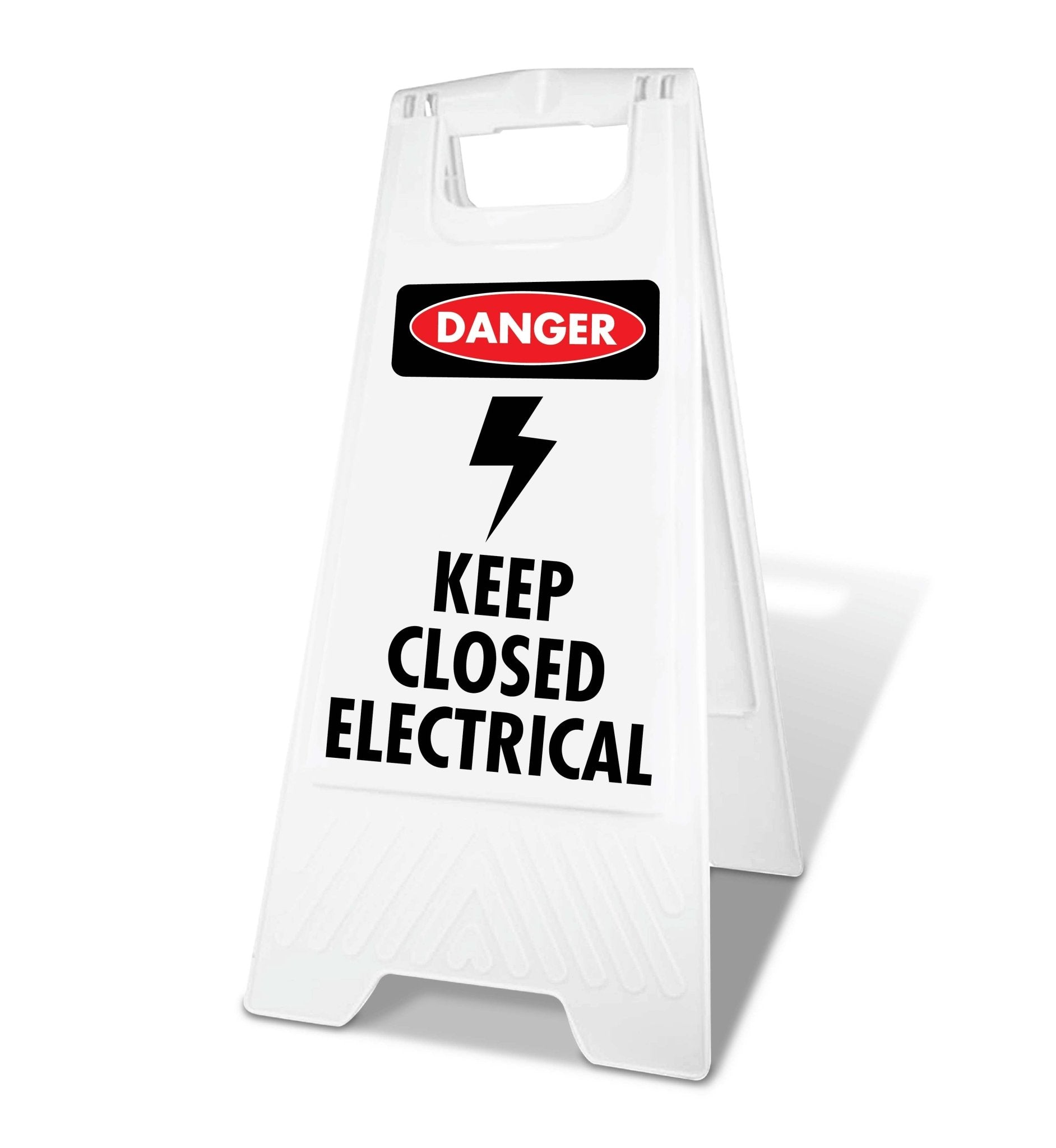 White A - Frame - Danger Keep Closed Electrical - New Signs