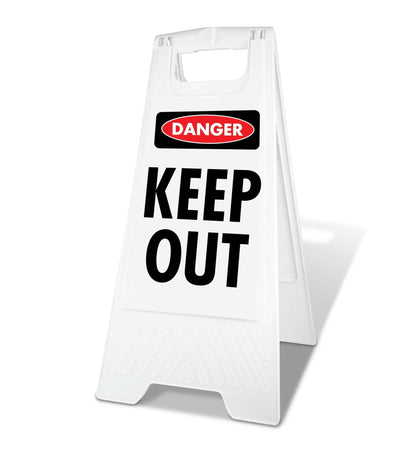 White A - Frame - Danger Keep Out - New Signs