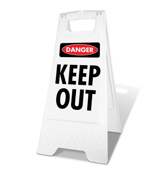 White A - Frame - Danger Keep Out - New Signs