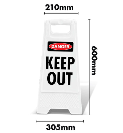 White A - Frame - Danger Keep Out - New Signs