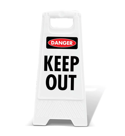 White A - Frame - Danger Keep Out - New Signs