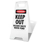 White A - Frame - Danger Keep Out Hazard Waste Water Pond - New Signs