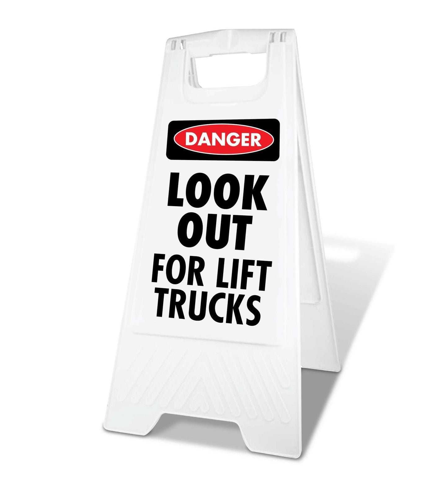 White A - Frame - Danger Look Out For Lift Trucks - New Signs