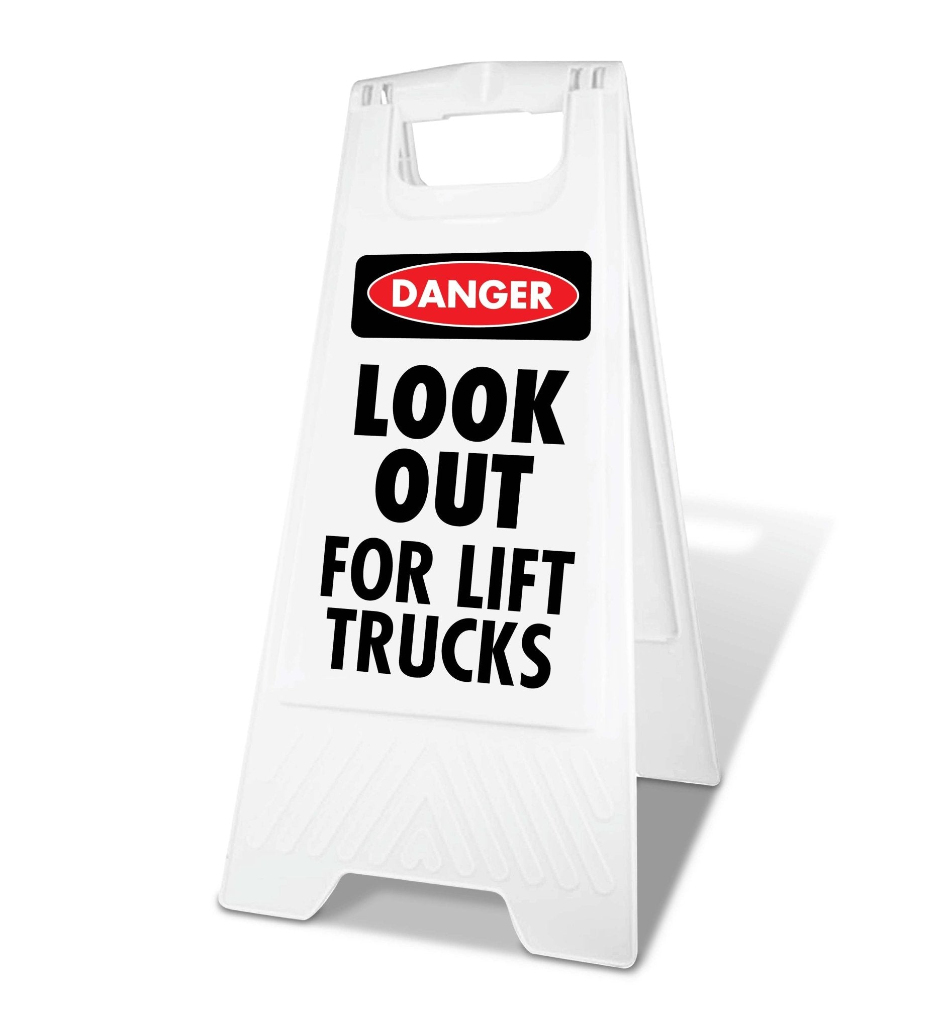 White A - Frame - Danger Look Out For Lift Trucks - New Signs