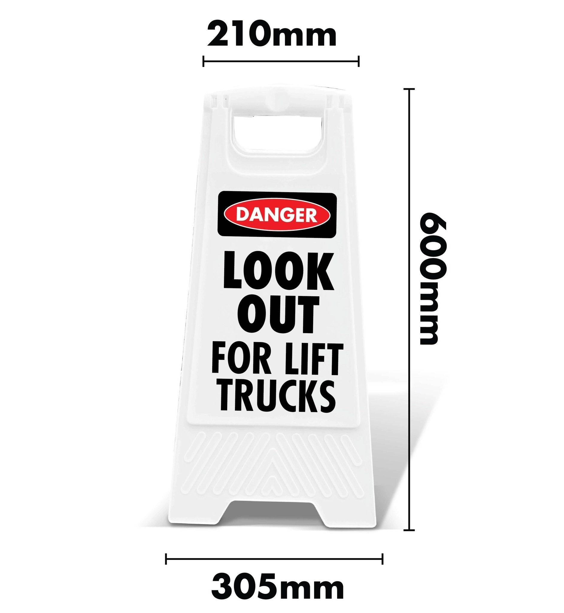 White A - Frame - Danger Look Out For Lift Trucks - New Signs