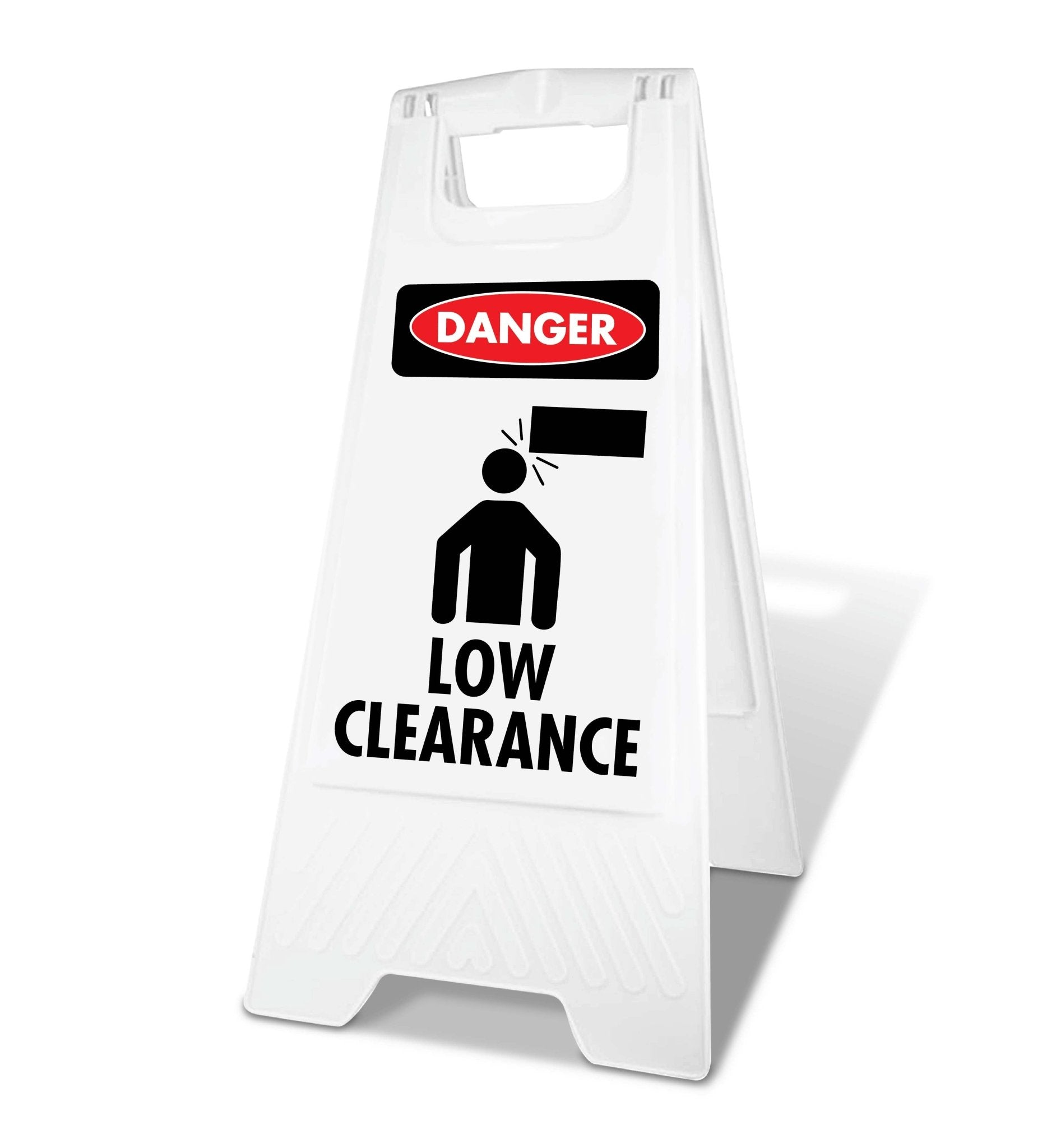 White A - Frame - Danger Low Clearance - New Signs