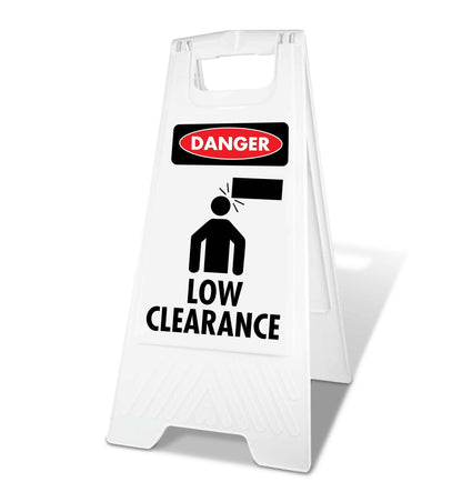 White A - Frame - Danger Low Clearance - New Signs
