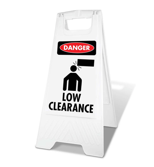 White A - Frame - Danger Low Clearance - New Signs