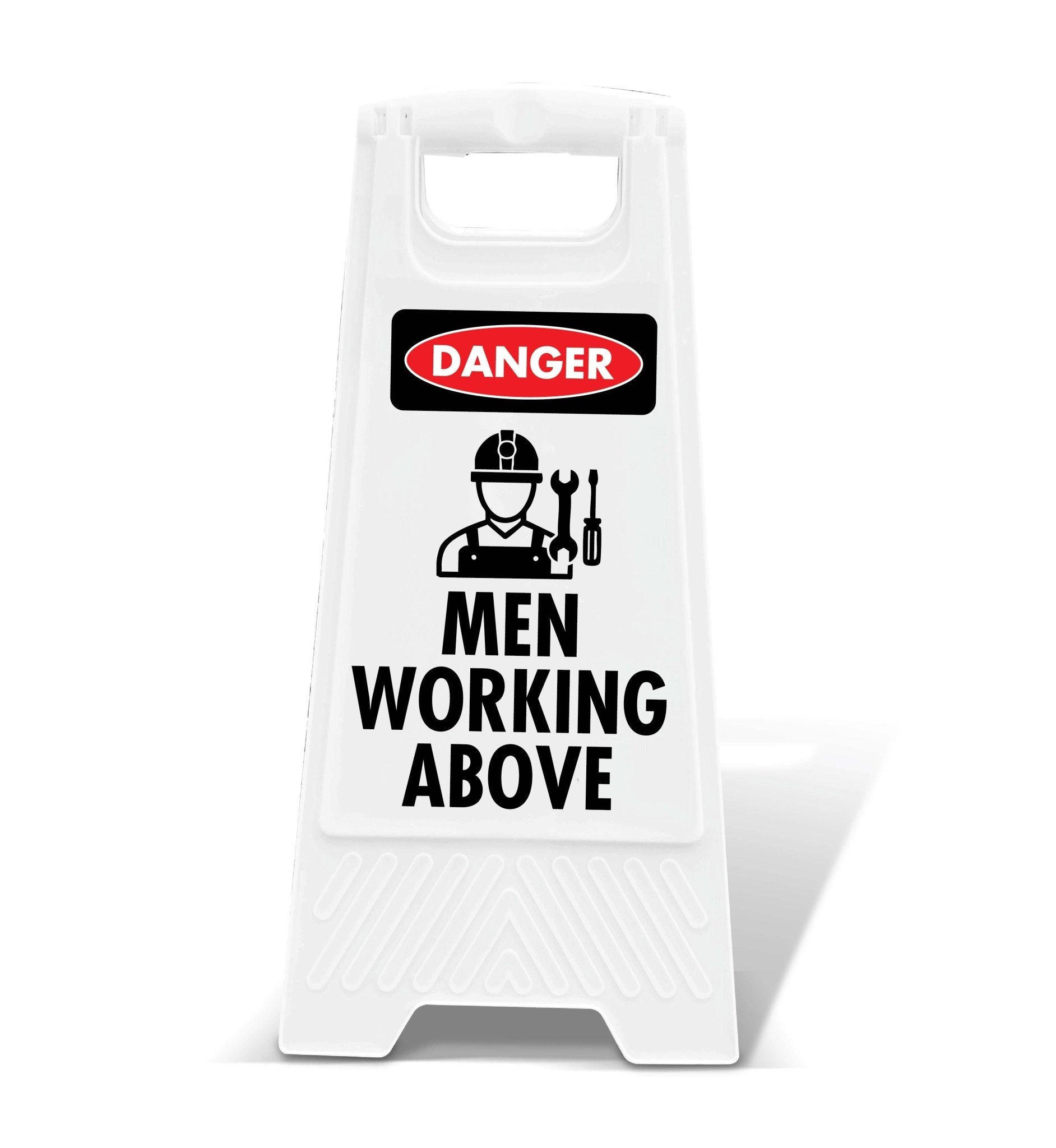 White A - Frame - Danger Men Working Above - New Signs