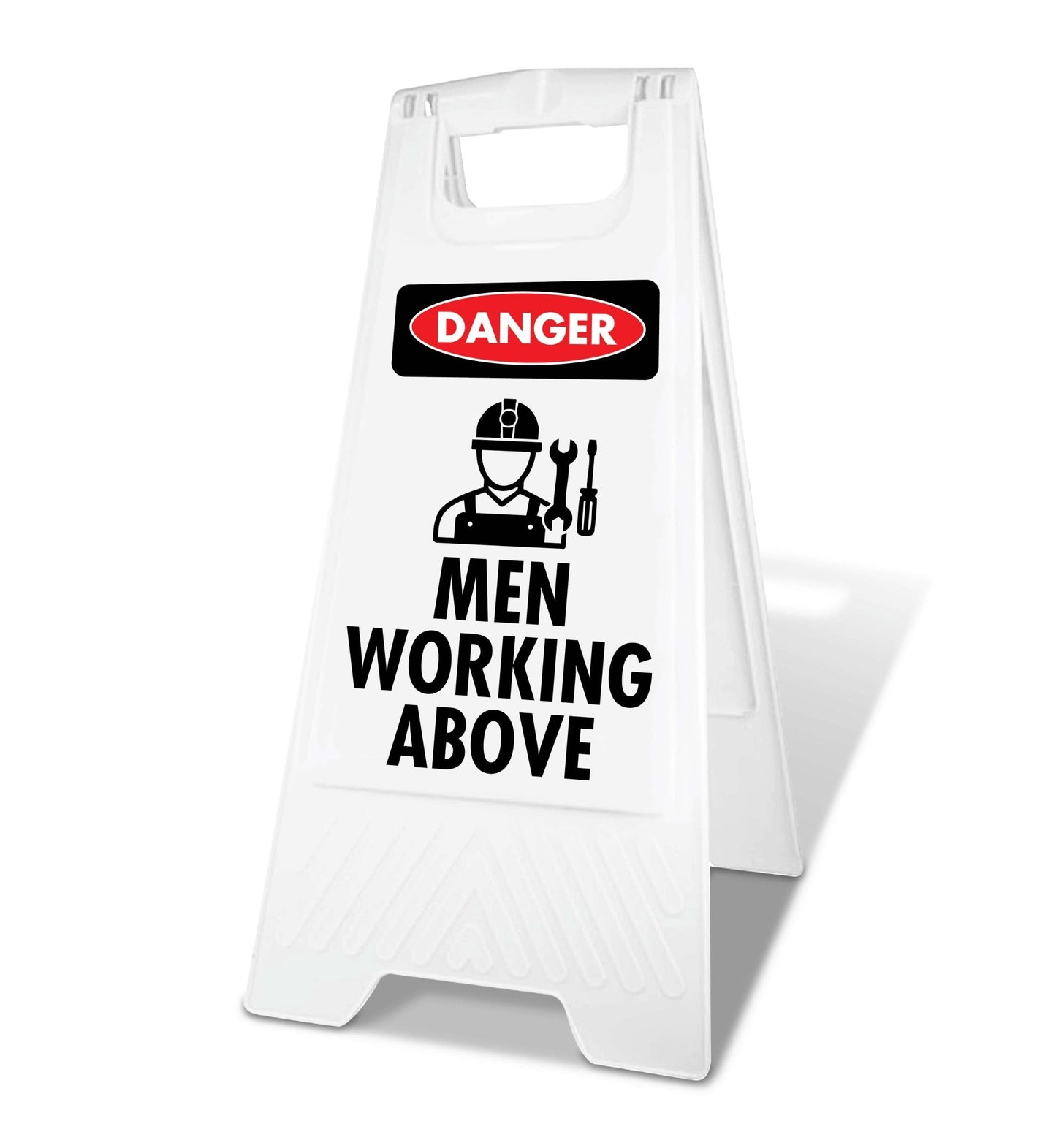 White A - Frame - Danger Men Working Above - New Signs