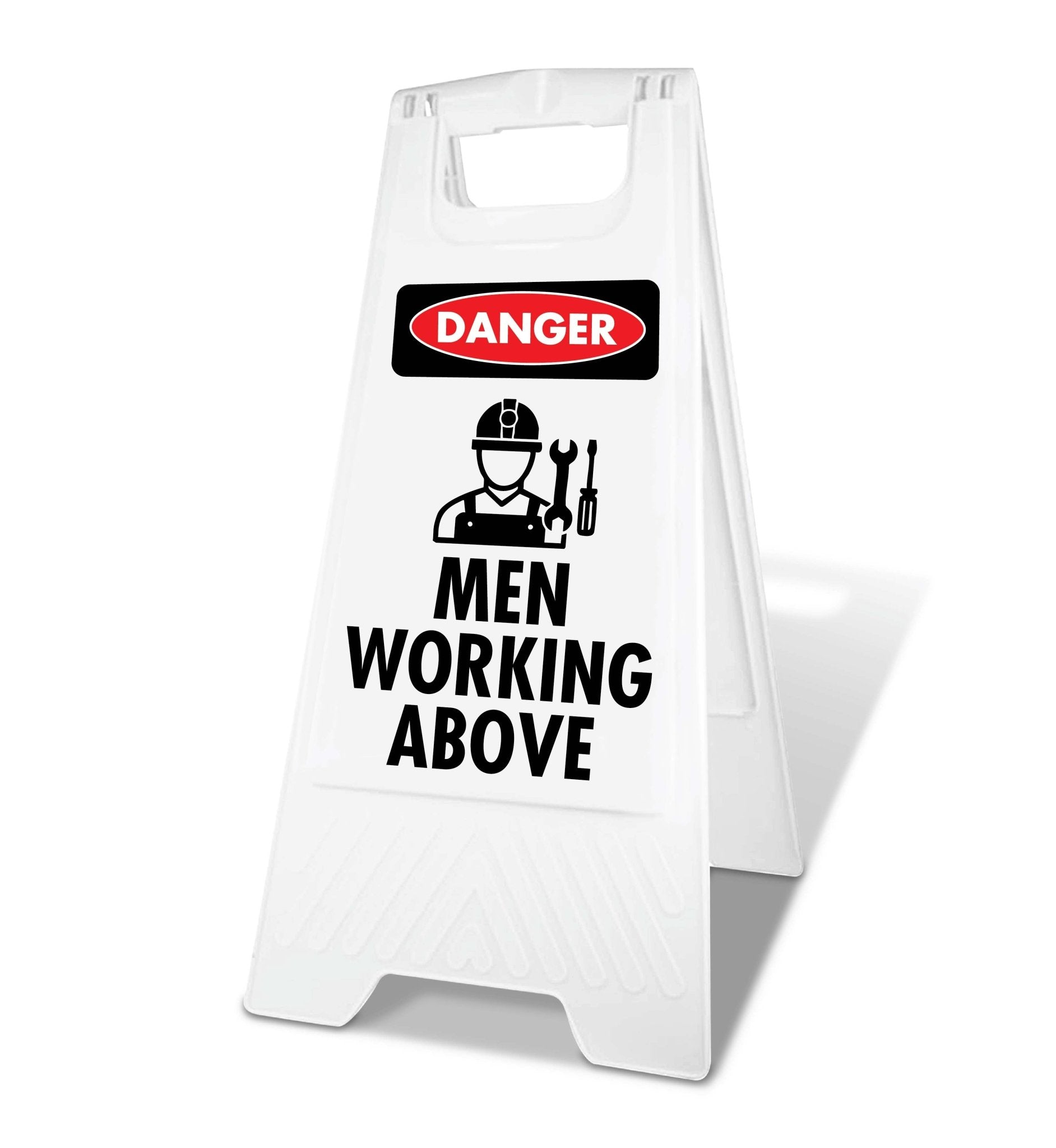 White A - Frame - Danger Men Working Above - New Signs