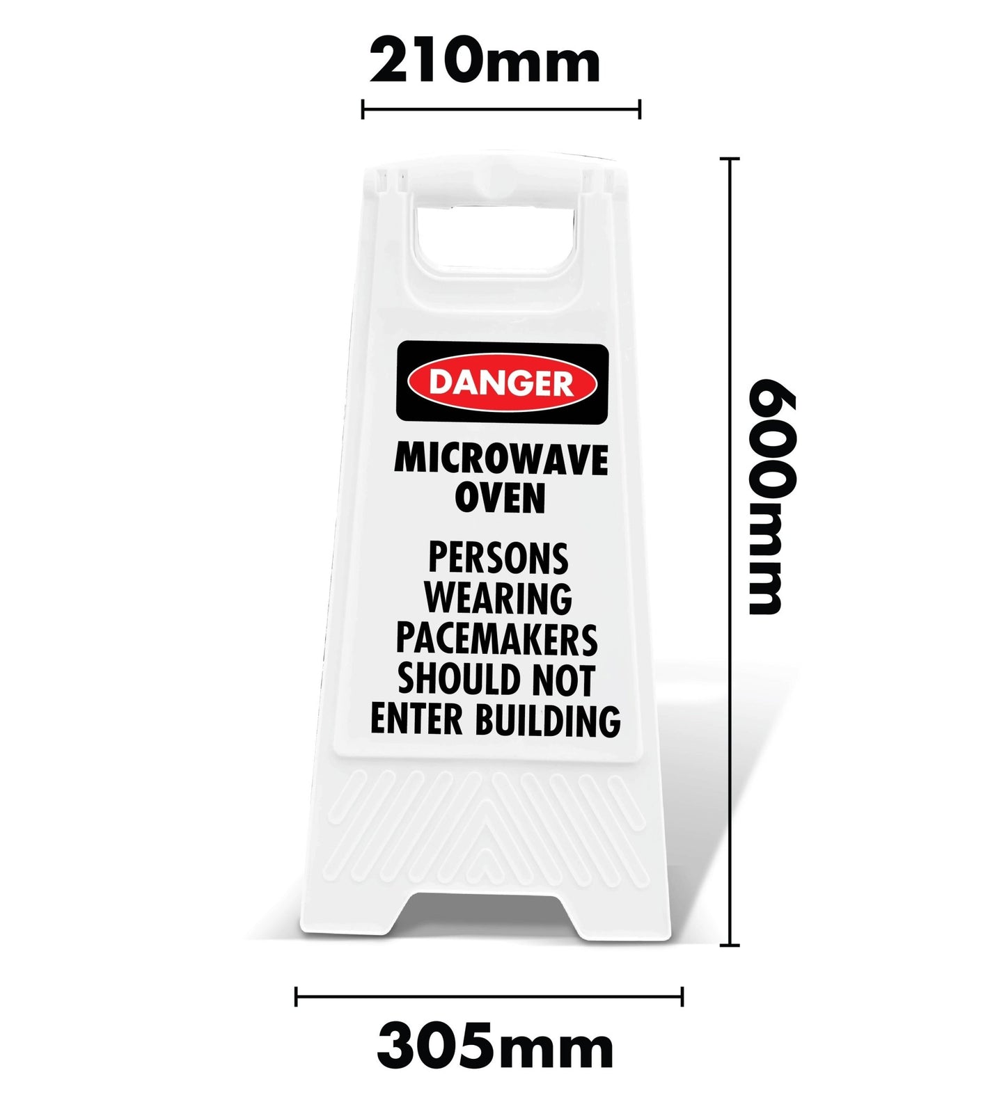 White A - Frame - Danger Microwave Oven - New Signs